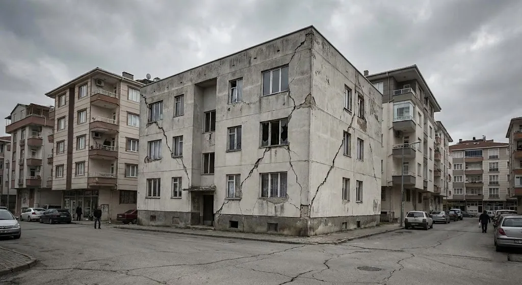 Edificio Agrietado sin Estudio